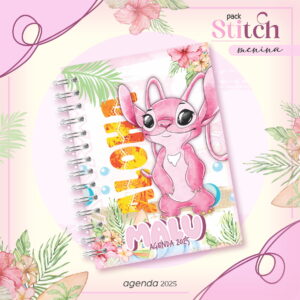 agenda escolar stitch menina arquivos encadernacao