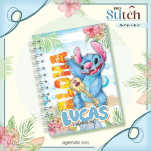 agenda escolar stitch menino arquivos encadernacao