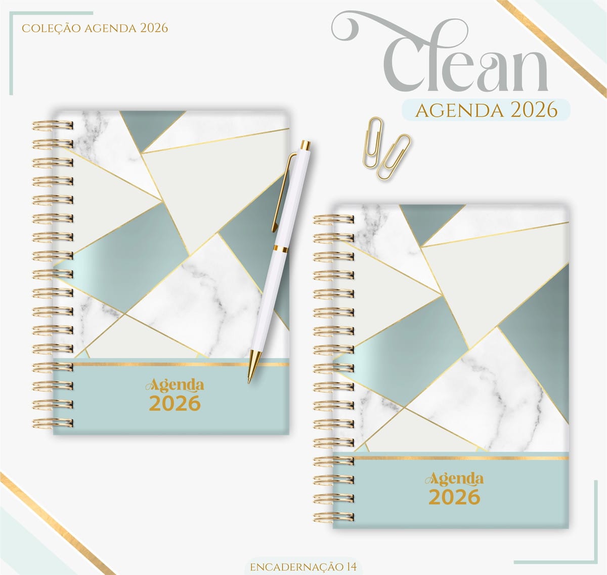 Kit Agenda Feminina 2026 Digital para Encadernação 1 Kit Agenda Feminina 2026 Digital para Encadernação