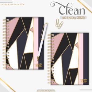 agenda feminina black gold 2026 arquivo digital