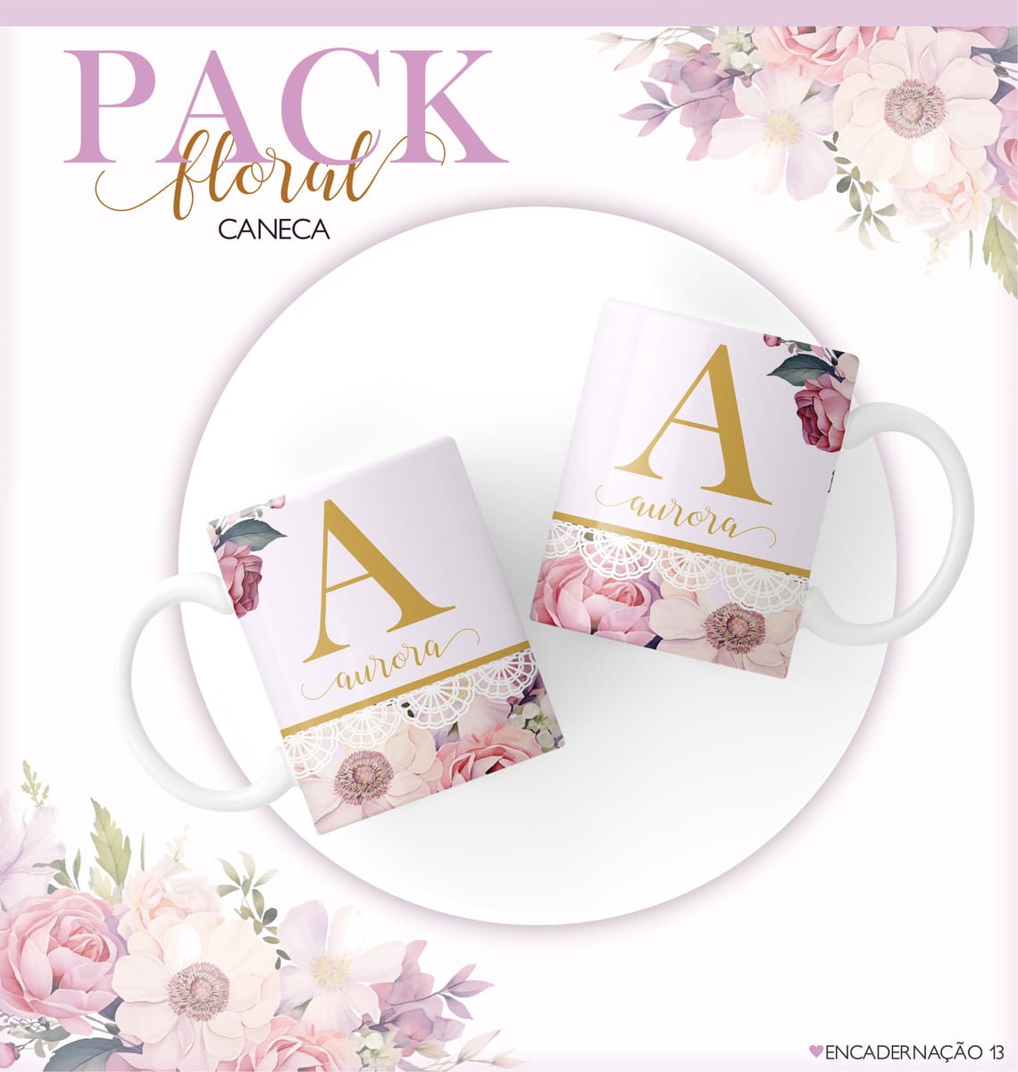 Kit Digital Agenda Feminina 2026 Floral Completo 2 Kit Digital Agenda Feminina 2026 Floral Completo - Imagem 2