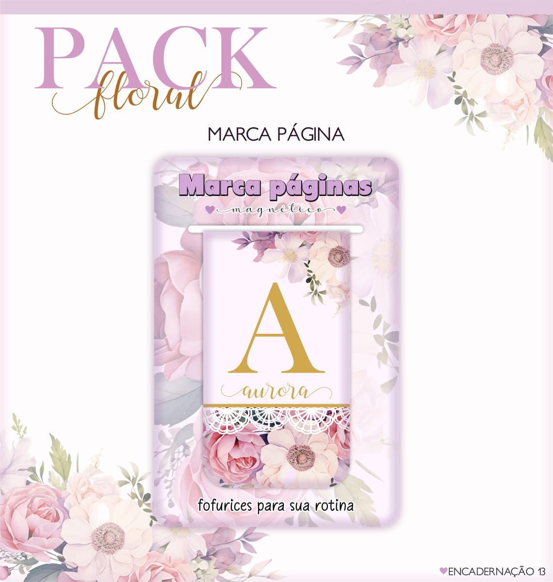 Kit Digital Agenda Feminina 2026 Floral Completo 3 Kit Digital Agenda Feminina 2026 Floral Completo - Imagem 3