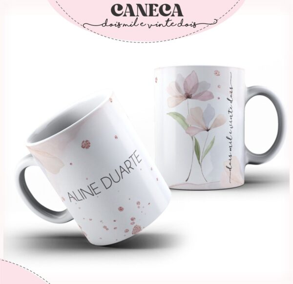Agenda Feminina Floral - Arquivo Digital