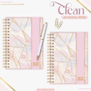 agenda feminina rose gold 2026 arquivo digital