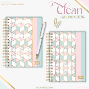 agenda feminina rose green 2026 arquivo digital