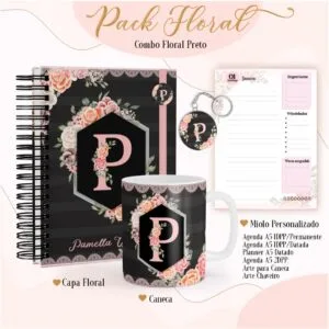 Agenda Floral Preto 2023 - Arquivo Digital