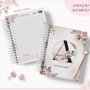 agenda floral rosa datada 2023 arquivo digital 1