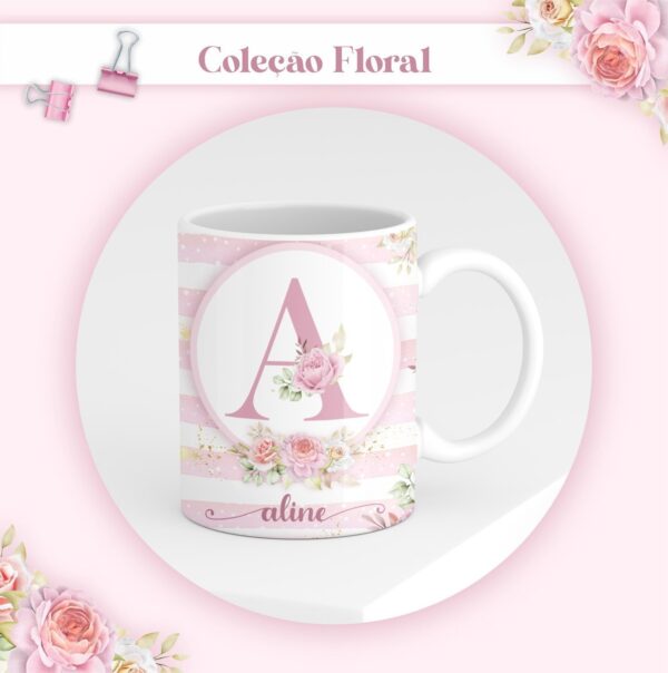 Agenda Floral Rosa Datada 2023 - Arquivo Digital