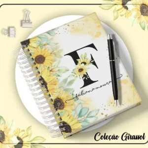Agenda Girassol Alfabeto Floral - Arquivo Digital 14 Agenda Girassol Alfabeto Floral - Arquivo Digital