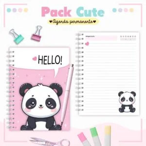 Agenda Infantil Permanente Panda Cute - Arquivo Digital 15 Agenda Infantil Permanente Panda Cute - Arquivo Digital