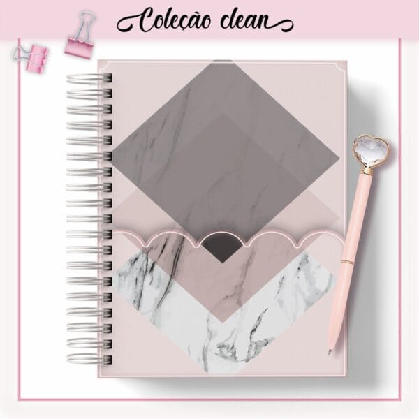 Agenda Mármore Rosa Datada 2023 - Arquivo Digital