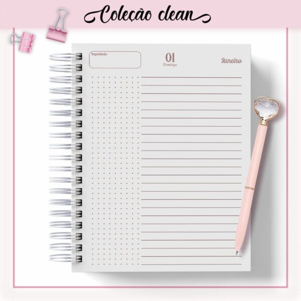Agenda Mármore Rosa Datada 2023 - Arquivo Digital