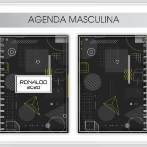 Agenda Masculina + Arte para caneca - Arquivo Digital