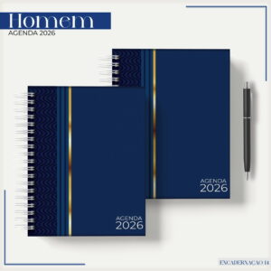 agenda masculina azul 2026 arquivo digital