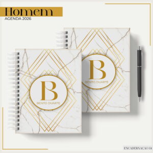 agenda masculina basic gold 2026 arquivo digital