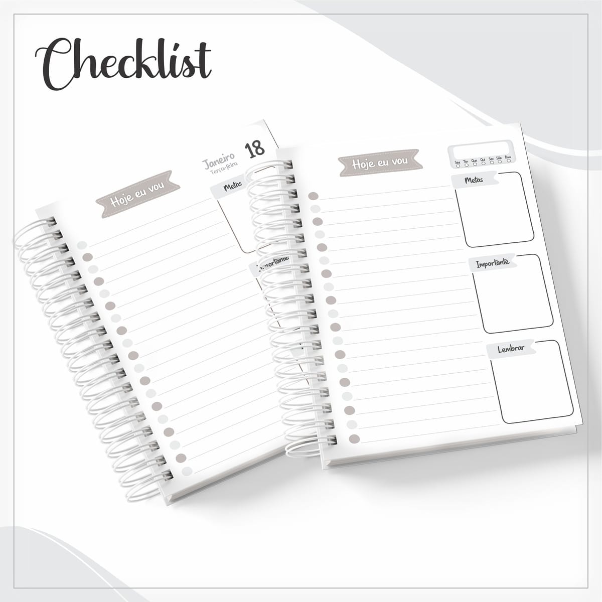 Agenda Masculina Digital para Encadernação em PDF A5 4 Agenda Checklist Masculina Marrom Arquivo Digital 4