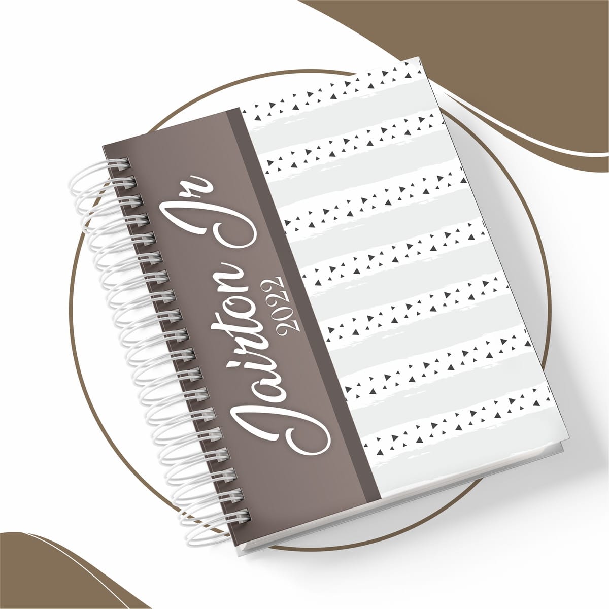 Agenda Masculina Digital para Encadernação em PDF A5 1 Agenda Checklist Masculina Marrom Arquivo Digital