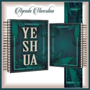 agenda masculina yeshua verde arquivo digital papel e scrapbook