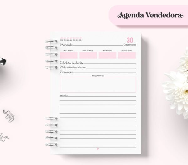 Agenda Permanente Datada Vendedora - Arquivo Digital
