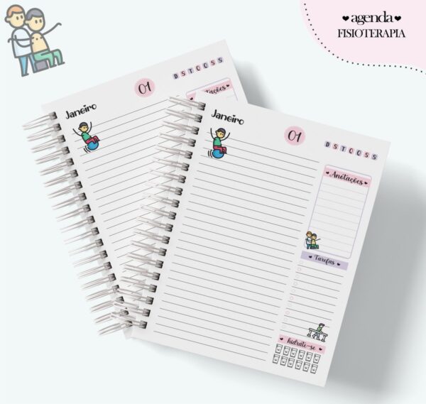 Agenda Profissão Fisioterapia Feminino - Arquivo Digital