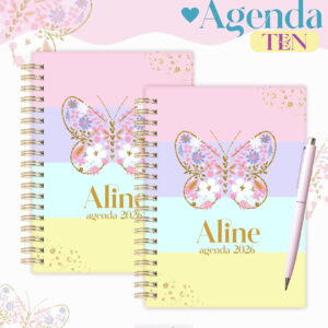 agenda teen borboleta candy 2026 arquivo digital