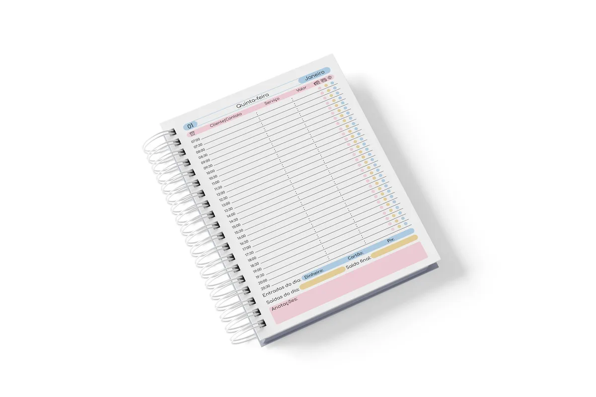 Agendamentos Datados 2026 Floral para Planners e Agendas - Imagem 2