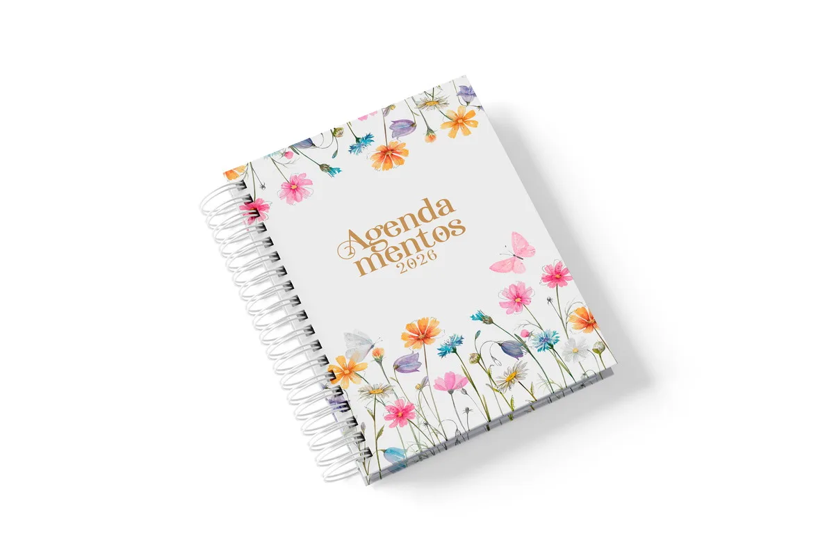 Agendamentos Datados 2026 Floral para Planners e Agendas