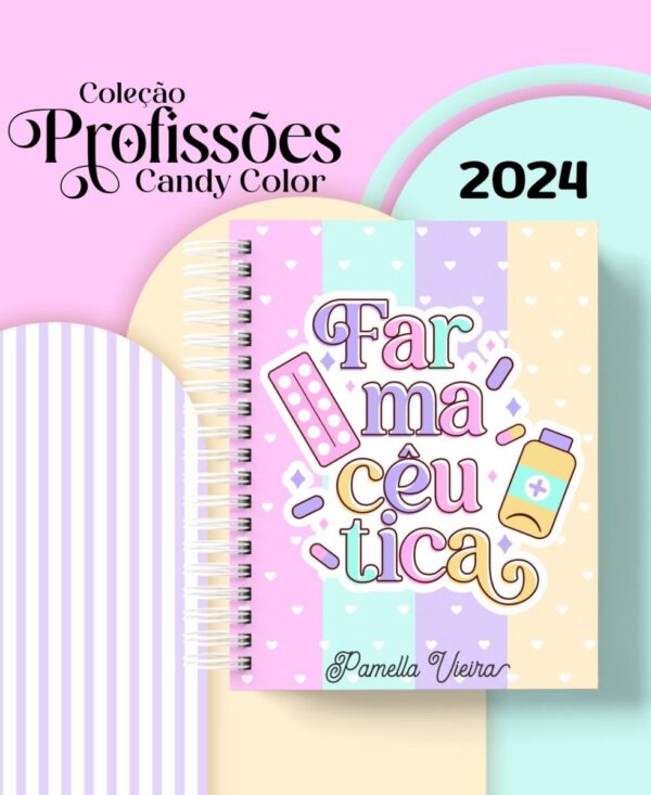 Agendas Profissões Femininas Candy Color - Arquivo Digital