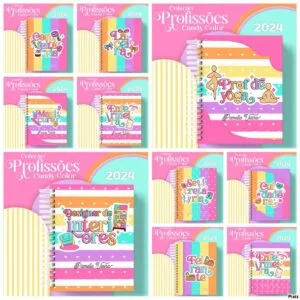 Agendas Profissões Femininas Candy Full - Arquivo Digital
