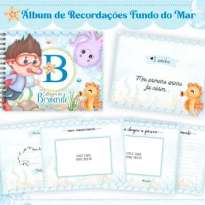 Álbum do Bebê Fundo do Mar Menino - Arquivo Digital