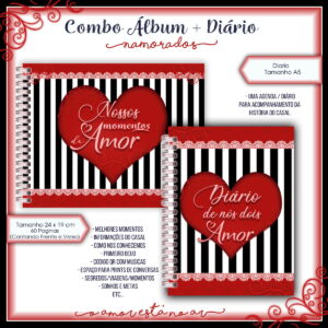 album e diario dia dos namorados verm e preto arqdigital