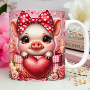 Amor Animal em 3D: Designs para Personalizar Canecas