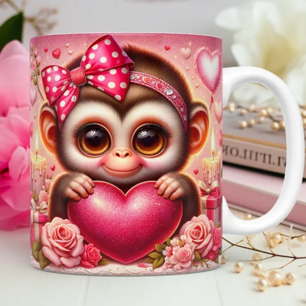 Amor Animal em 3D: Designs para Personalizar Canecas