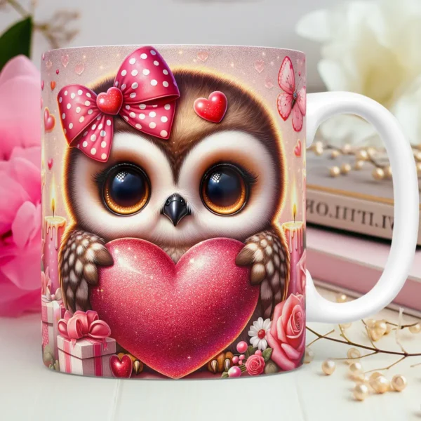 Amor Animal em 3D: Designs para Personalizar Canecas