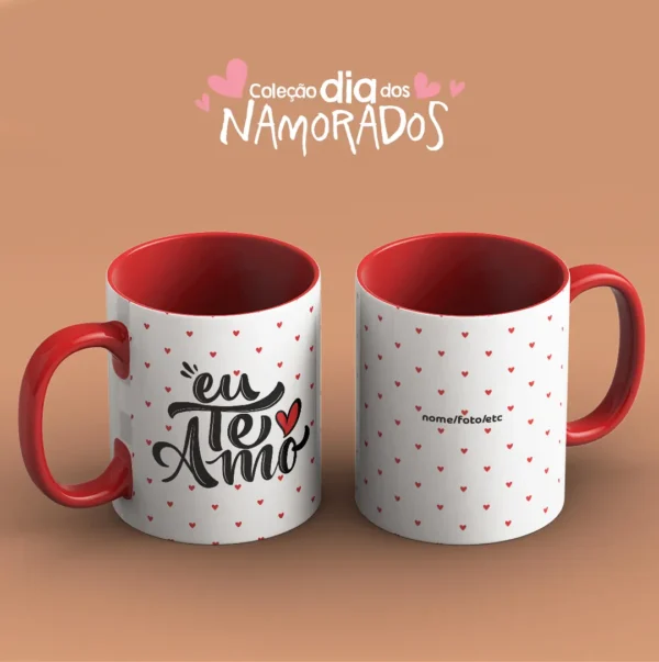 Amor Estampado: 52 Artes JPG para Canecas de Namorados