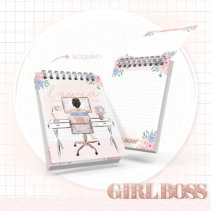 Arquivo bloquinho GirlBoss em PNG e PDF para personalizar 8 arquivo bloquinho girlsboss