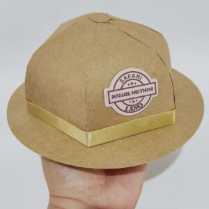 Arquivo de Corte Chapéu Safari para Lembrancinha de Festa 4 arquivo de corte chapeu safari arquivo digital