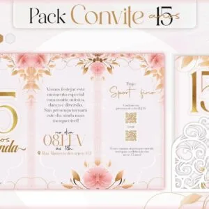 Arquivo de Corte Convites 15 Anos - Studio e pdf 5 Arquivo de Corte Convites 15 Anos - Studio e pdf