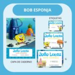Arquivo de Corte Etiqueta Escolar Bob Esponja 12 Arquivo de Corte Etiqueta Escolar Bob Esponja