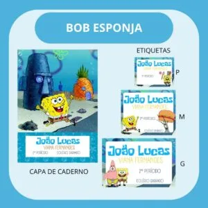 Arquivo de Corte Etiqueta Escolar Bob Esponja 39 Arquivo de Corte Etiqueta Escolar Bob Esponja