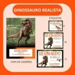 Arquivo de Corte Etiqueta Escolar Dinossauro Realista 8 Arquivo de Corte Etiqueta Escolar Dinossauro Realista