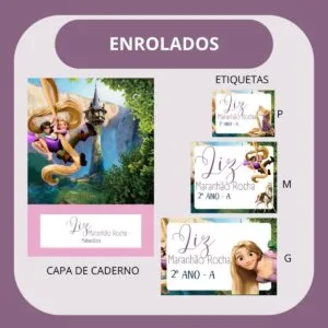 Arquivo de Corte Etiqueta Escolar Enrolados Rapunzel 42 Arquivo de Corte Etiqueta Escolar Enrolados Rapunzel