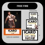 Arquivo de Corte Etiqueta Escolar Freefire 10 Arquivo de Corte Etiqueta Escolar Freefire