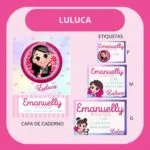 Arquivo de Corte Etiqueta Escolar Luluca 12 Arquivo de Corte Etiqueta Escolar Luluca