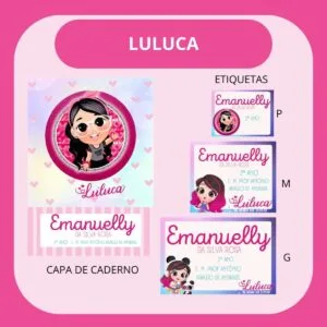 Arquivo de Corte Etiqueta Escolar Luluca 7 Arquivo de Corte Etiqueta Escolar Luluca
