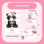 Arquivo de Corte Etiqueta Escolar Pandinha 6 Arquivo de Corte Etiqueta Escolar Pandinha