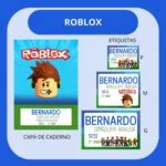 Arquivo de Corte Etiqueta Escolar Roblox 11 Arquivo de Corte Etiqueta Escolar Roblox