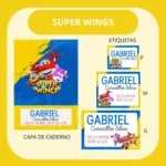 Arquivo de Corte Etiqueta Escolar Superwhings 6 Arquivo de Corte Etiqueta Escolar Superwhings