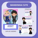 Arquivo de Corte Etiqueta Escolar Wandinha Cute 7 Arquivo de Corte Etiqueta Escolar Wandinha Cute