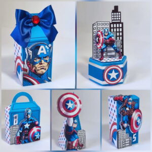 arquivo de corte festa capitao america luxo studio e pdf